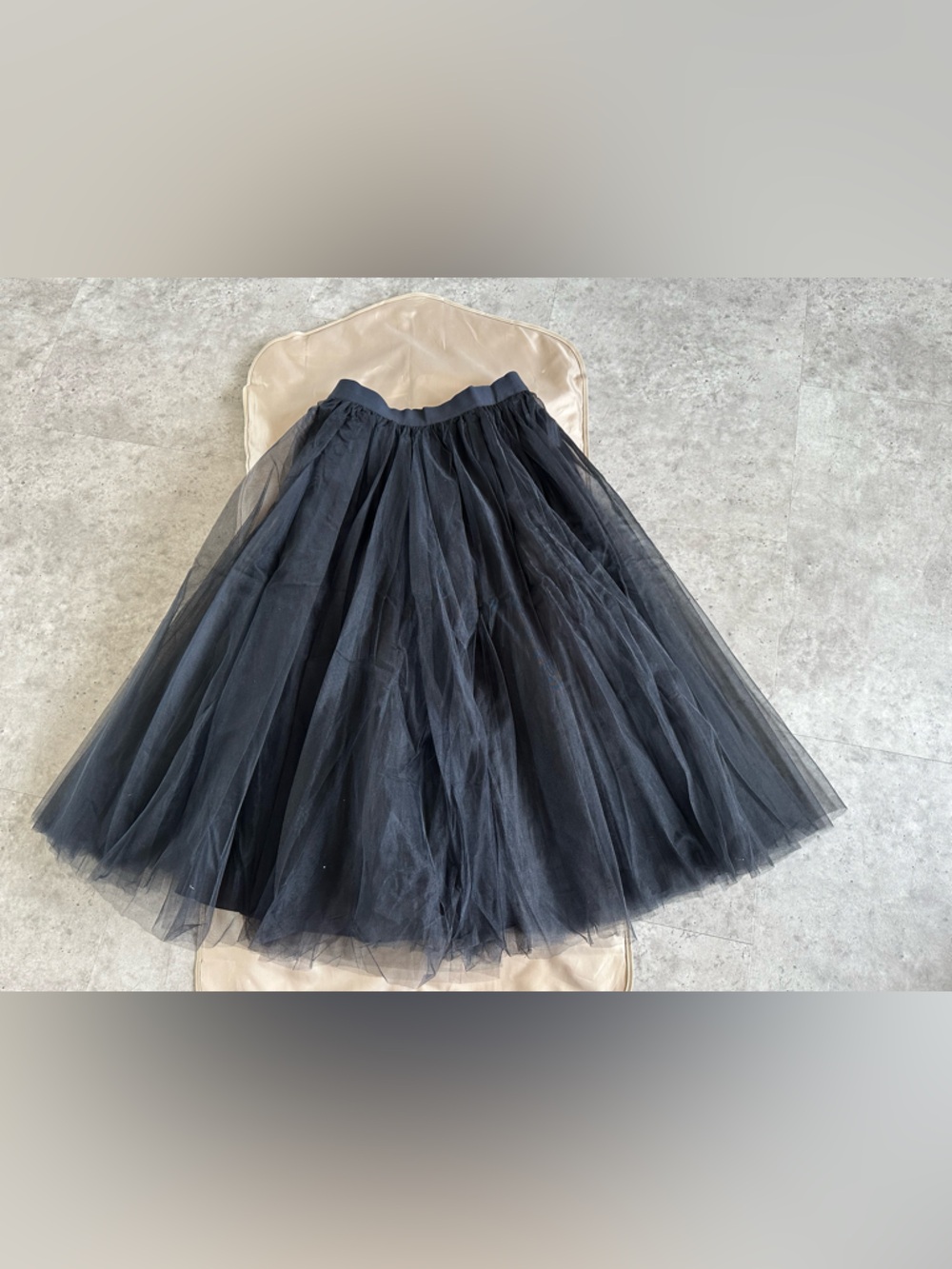 Badgley Mischka Tulle Midi Skirt